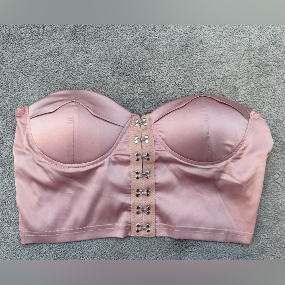 Parisian Works Pink Strapless Top